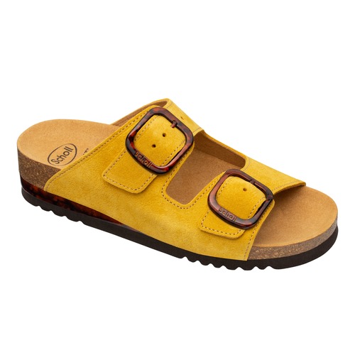 obuv Scholl ILARY 2 STRAPS žluté zdravotní pantofle